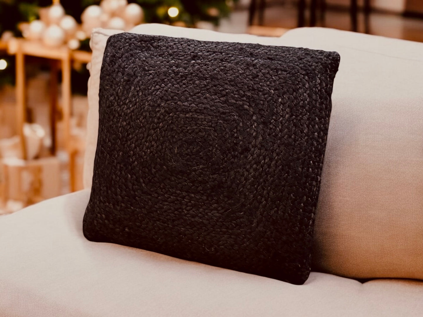 Woven Jute Square Pillow