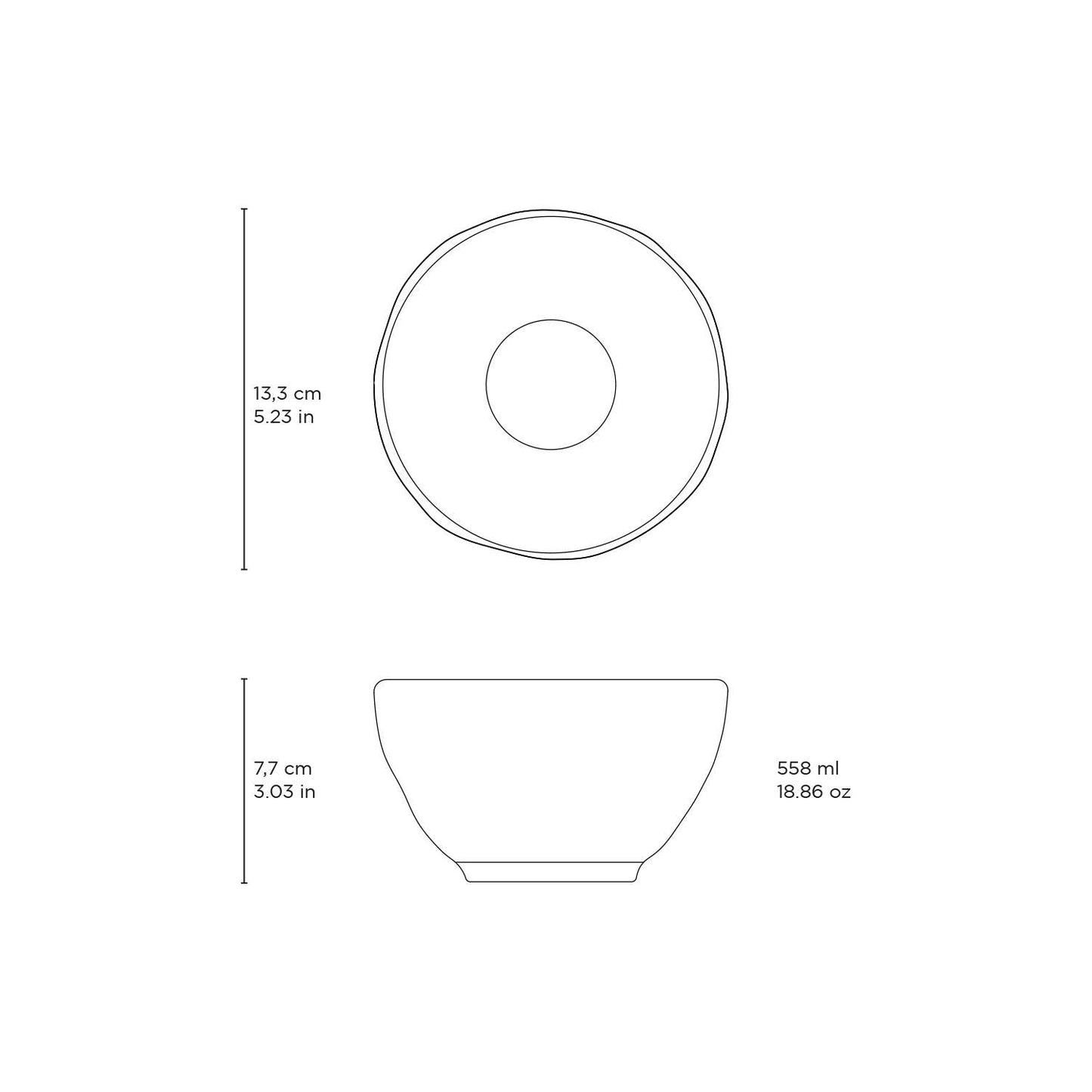 Soup Bowl 18.9 Oz Ceramic Home Decor, Djion: Brown / Stoneware