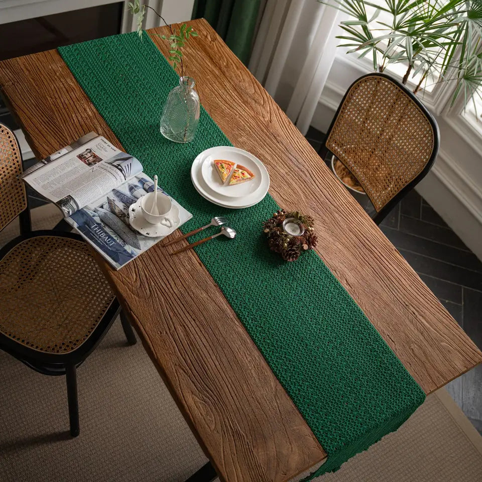 Handwoven Green Runner