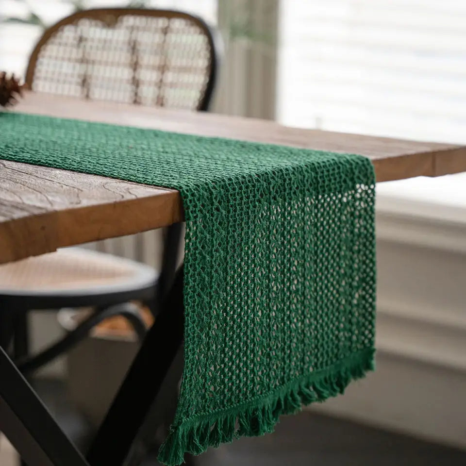 Handwoven Green Runner