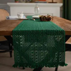 Handwoven Green Runner