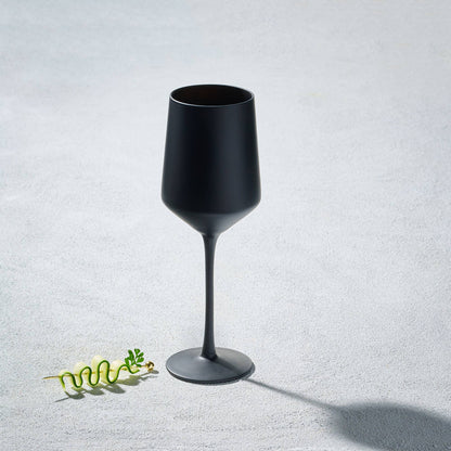 Black Matt Wine Glass